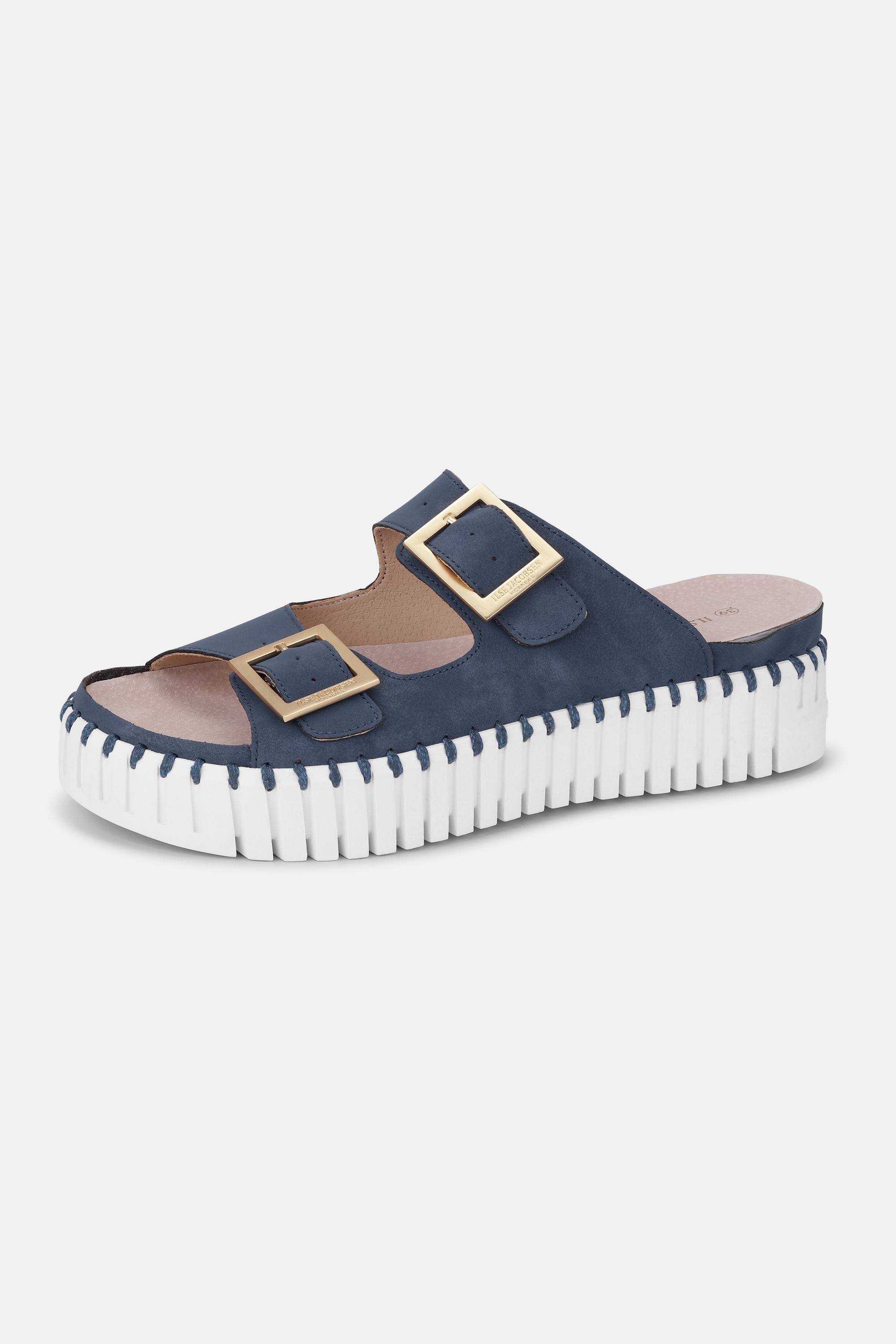 Plateau Sandaler Spænde - Blue Greyness White